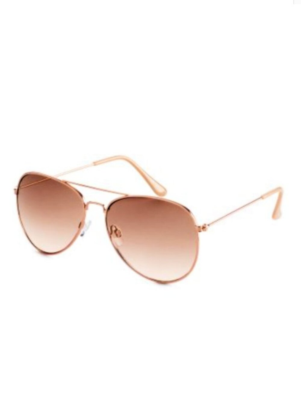 H &M gold metal aviator sunglasses